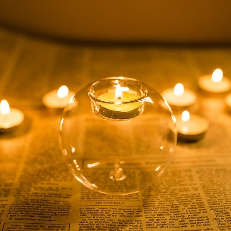 Glass Candle Holder Votive Tealight Stand