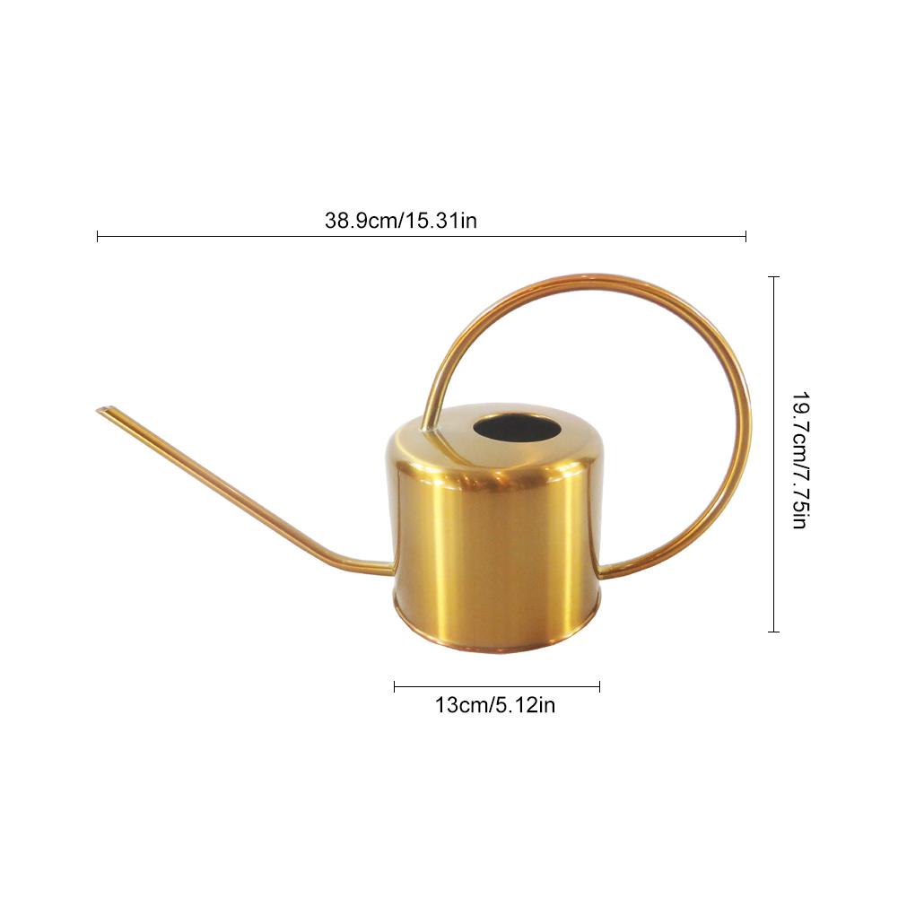 Gold Stainless Steel Watering Can for Plant Care