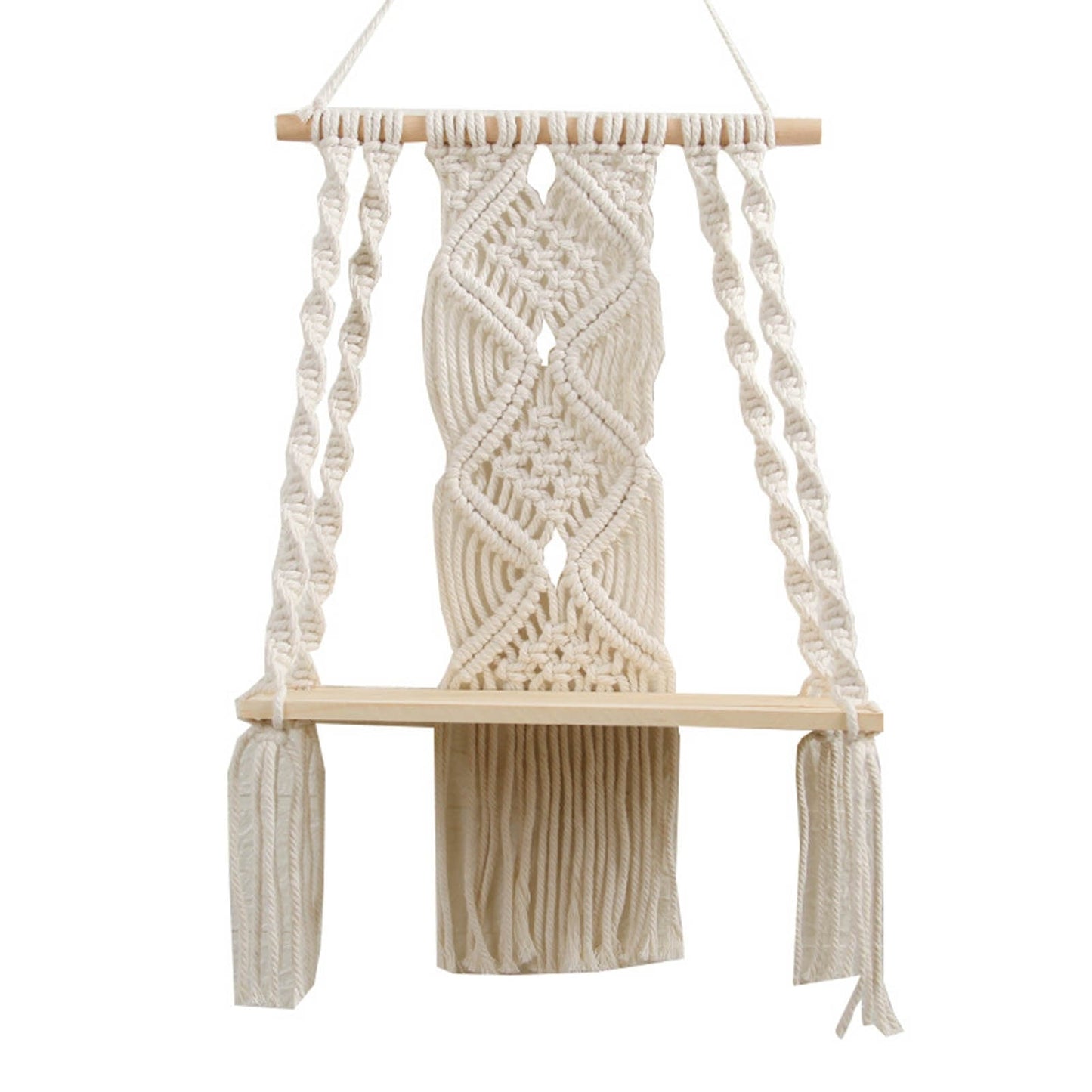 Handwoven Macrame Boho Wall Hanging Tapestry Geometric Art Decor