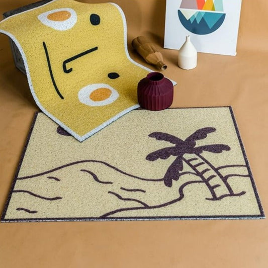 Indoor/Outdoor Tropical Aloha PVC Rug Mat