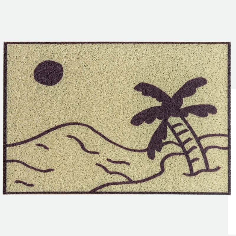 Indoor/Outdoor Tropical Aloha PVC Rug Mat