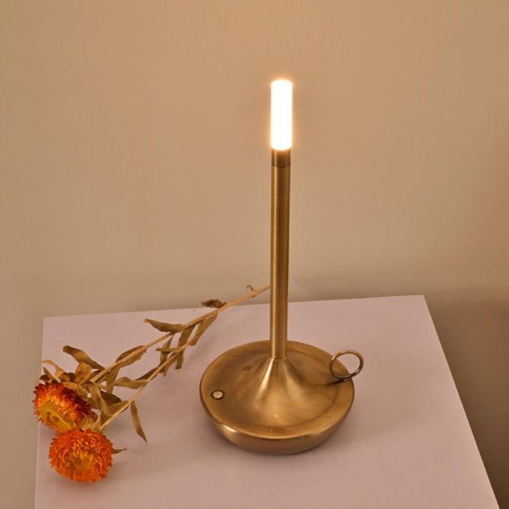 Iron Lamp with Unique Candle Design and 3-Level Dimming Option