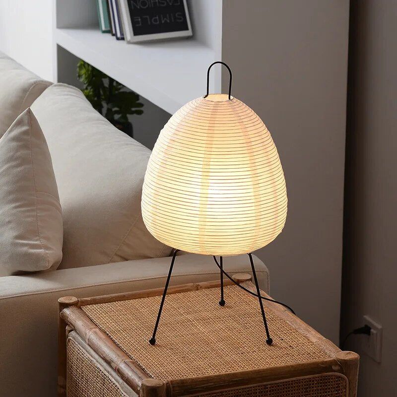 Japanese Rice Paper Table Lamp - Illuminate with Tradition and Modernity