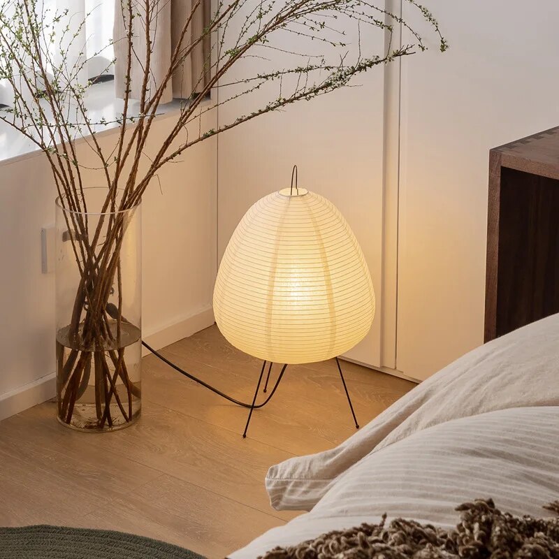Japanese Rice Paper Table Lamp - Illuminate with Tradition and Modernity
