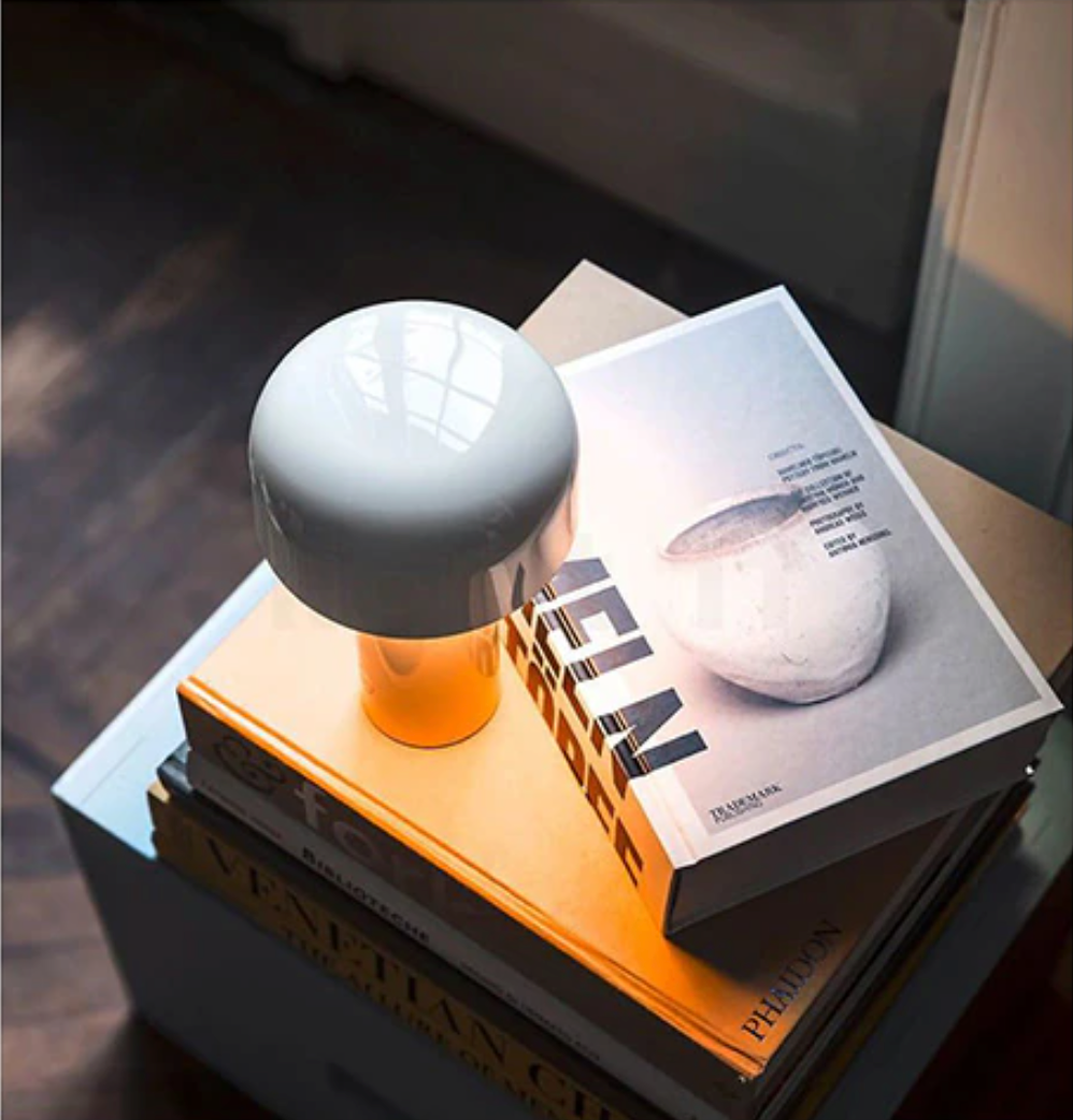 LED Cordless Table Lamp with Unique Mushroom Design