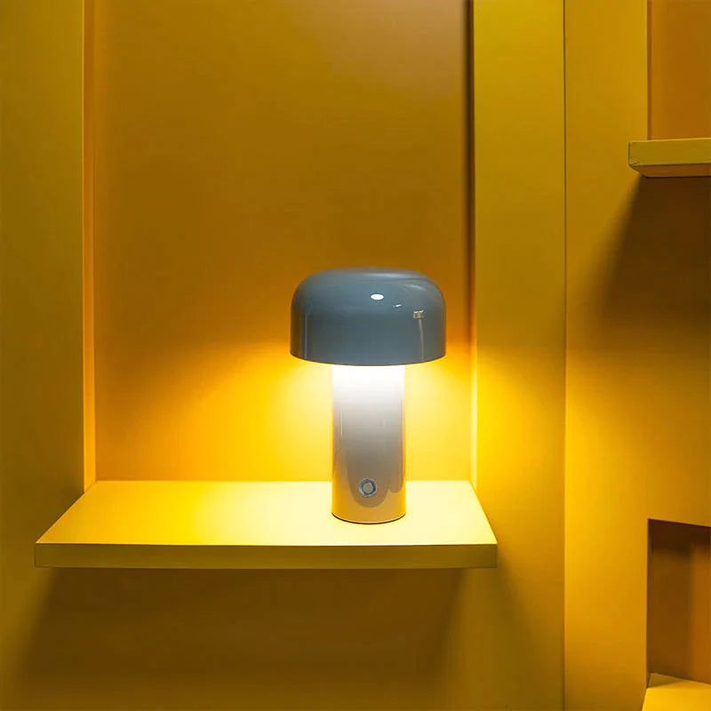 LED Cordless Table Lamp with Unique Mushroom Design