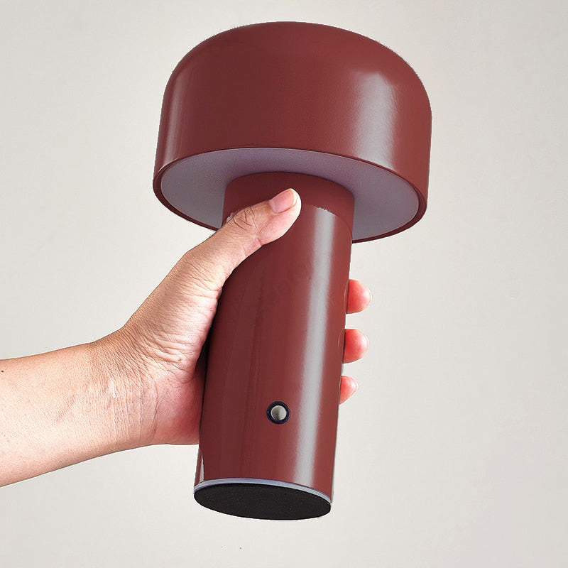 LED Cordless Table Lamp with Unique Mushroom Design