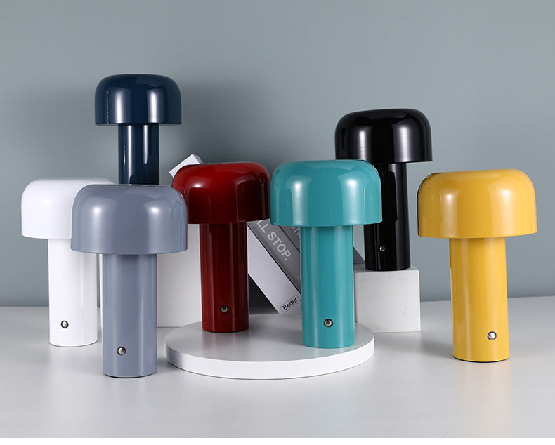 LED Cordless Table Lamp with Unique Mushroom Design