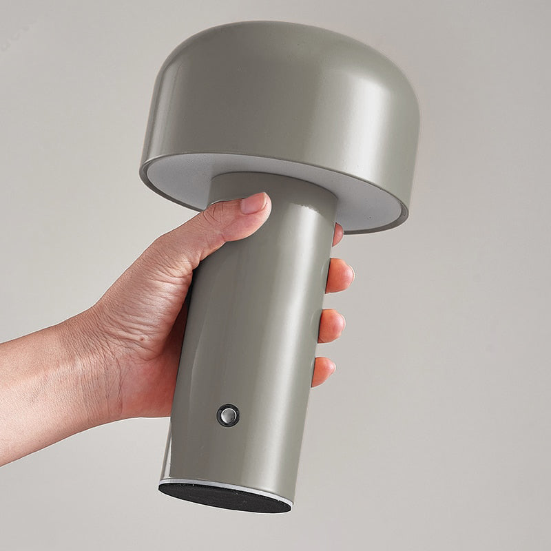 LED Cordless Table Lamp with Unique Mushroom Design