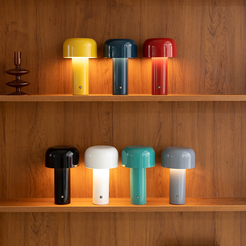 LED Cordless Table Lamp with Unique Mushroom Design