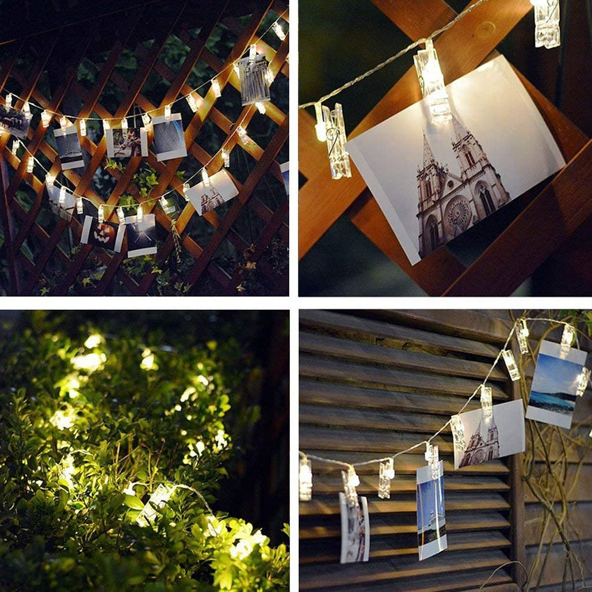LED Fairy Light Clip String Lights - Warm White/Multi Color - 5 Ft/10 LED, 10 Ft/20 LED, 20 Ft/40 LED