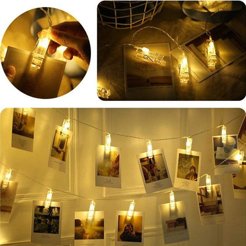 LED Fairy Light Clip String Lights - Warm White/Multi Color - 5 Ft/10 LED, 10 Ft/20 LED, 20 Ft/40 LED