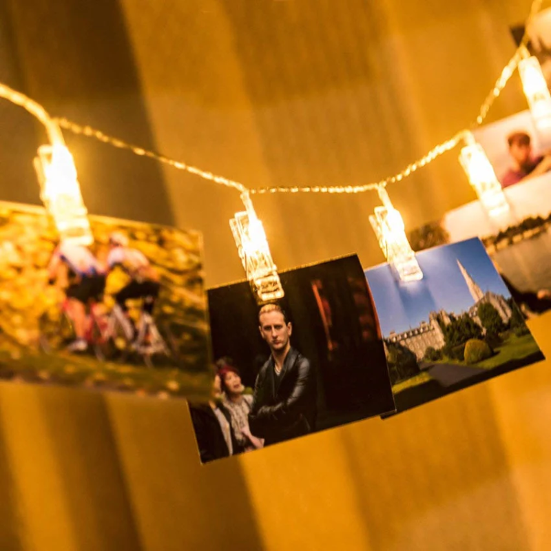 LED Fairy Light Clip String Lights - Warm White/Multi Color - 5 Ft/10 LED, 10 Ft/20 LED, 20 Ft/40 LED