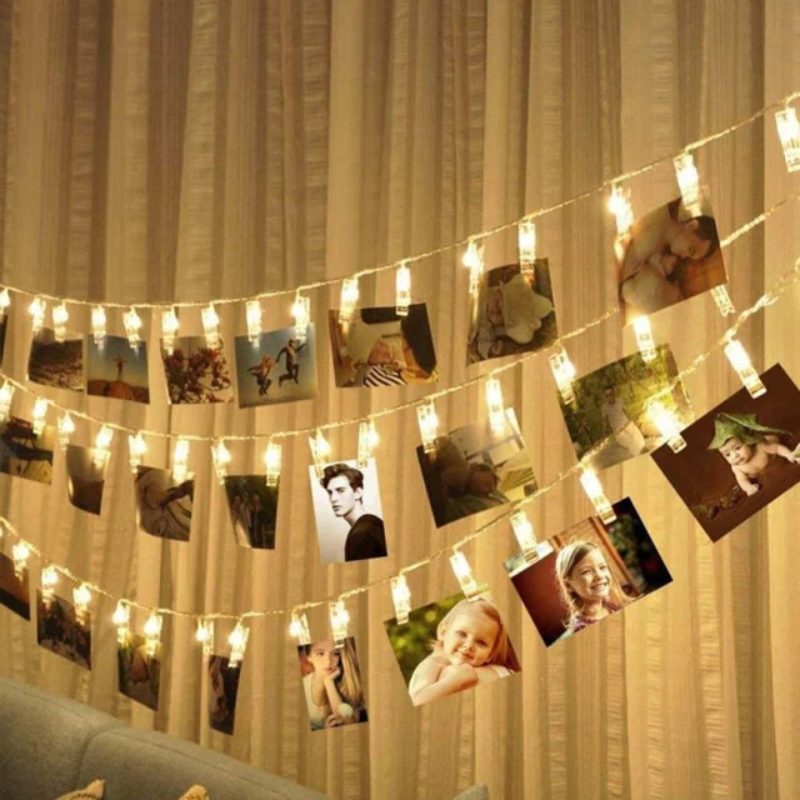 LED Fairy Light Clip String Lights - Warm White/Multi Color - 5 Ft/10 LED, 10 Ft/20 LED, 20 Ft/40 LED