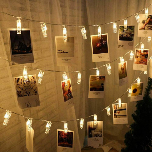 LED Fairy Light Clip String Lights - Warm White/Multi Color - 5 Ft/10 LED, 10 Ft/20 LED, 20 Ft/40 LED