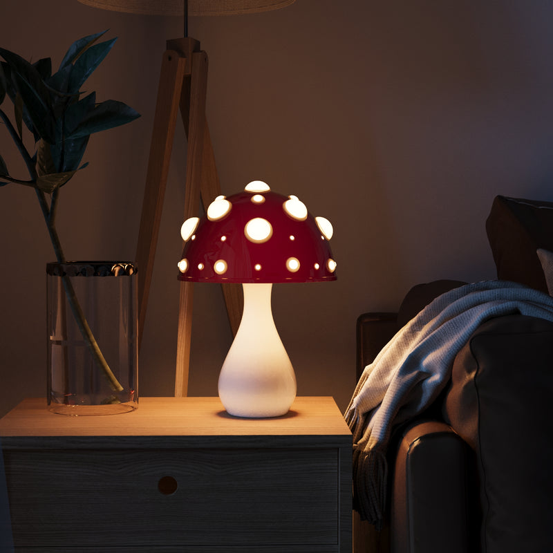 LED Mushroom Table Lamp with Warm White Light