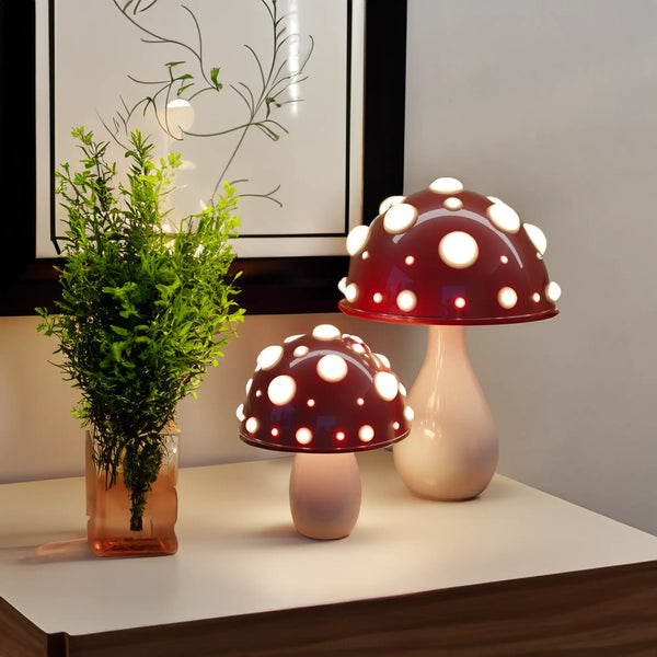 LED Mushroom Table Lamp with Warm White Light