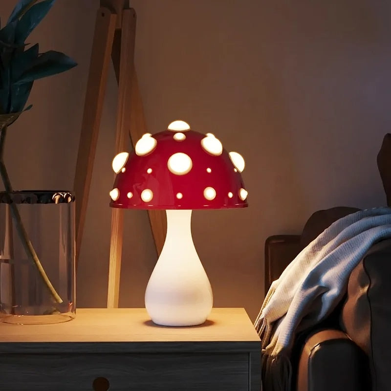 LED Mushroom Table Lamp with Warm White Light