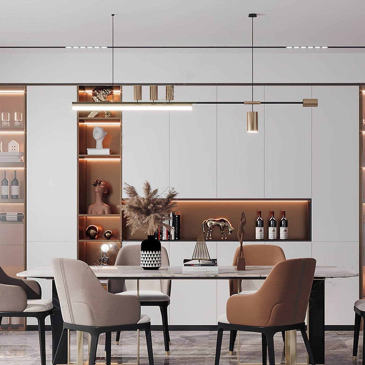 LED Pendant Light Nordic-Inspired Sleek Design - Adjustable Wire - Warm & Cool Light Options