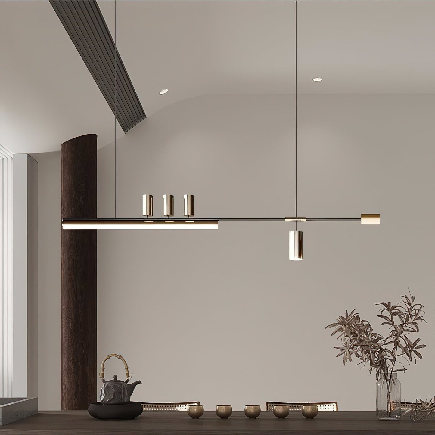 LED Pendant Light Nordic-Inspired Sleek Design - Adjustable Wire - Warm & Cool Light Options