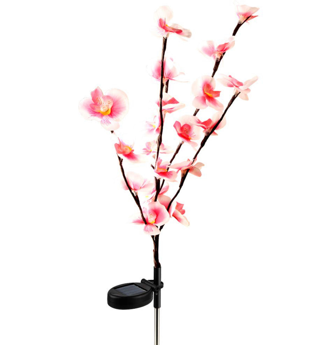 LED Solar Orchid Lights with Color Transition - Twin Pack