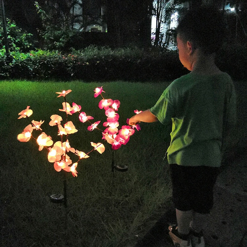 LED Solar Orchid Lights with Color Transition - Twin Pack