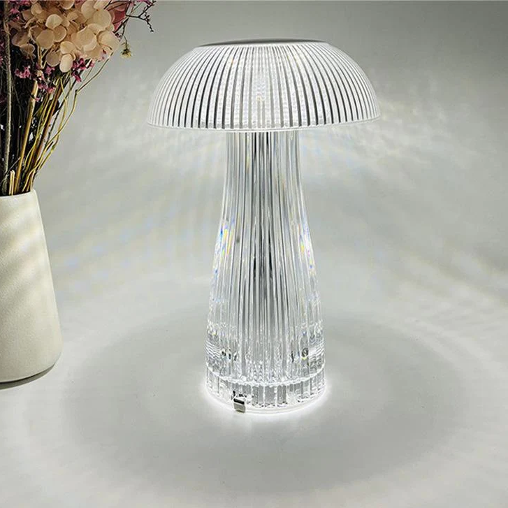 LED Table Lamp with Steepless Dimming and Large Battery