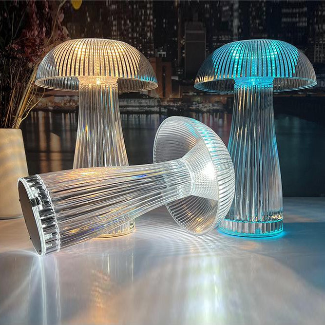 LED Table Lamp with Steepless Dimming and Large Battery