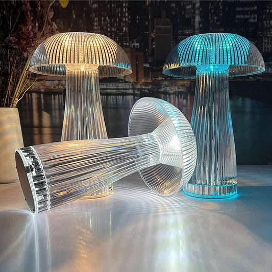 LED Table Lamp with Steepless Dimming and Large Battery