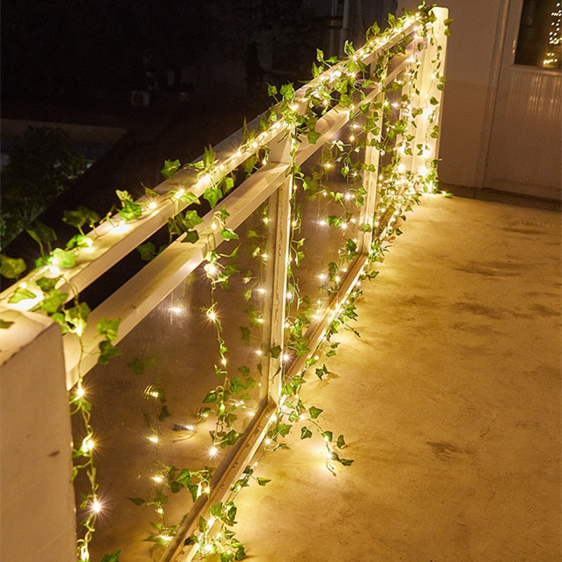 LED Vine Garden String Lights with Ivy Vines - 32ft 100 LEDs