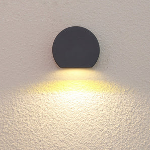 Metal Wall Lamp LED Sconce - Sand Black/Grey, Aluminum Borosilicate Glass
