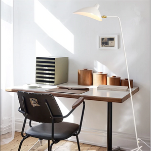 Midcentury Floor Lamp with Tilting Heads for Bedroom