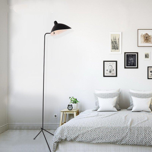 Midcentury Floor Lamp with Tilting Heads for Bedroom