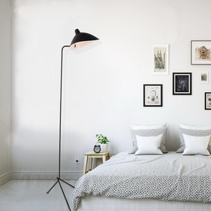 Midcentury Floor Lamp with Tilting Heads for Bedroom