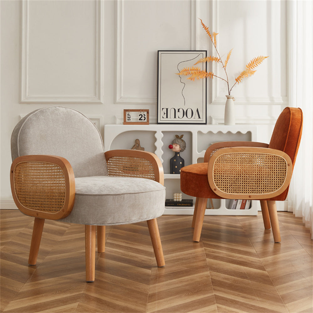 Modern Club Chair in Grey, White, or Orange - Stylish Accent Chair for Dining or Bedroom