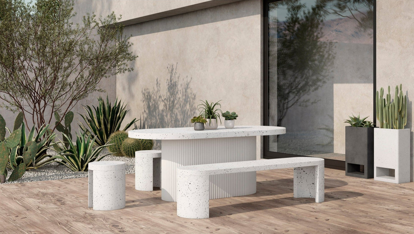 Modular Ivory Terrazzo Garden Planter