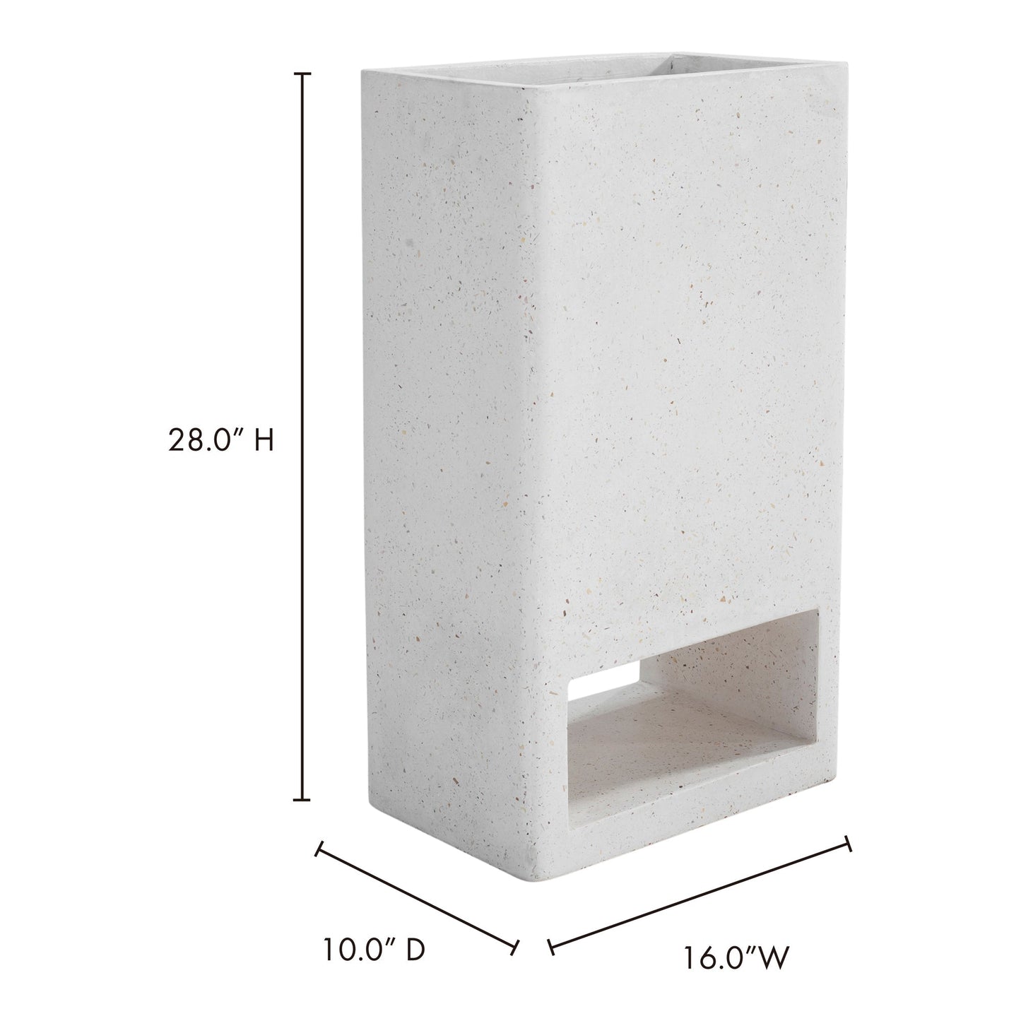 Modular Ivory Terrazzo Garden Planter