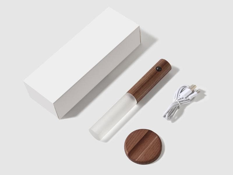 Motion Sensor LED Rechargeable Night Light with Wooden Design