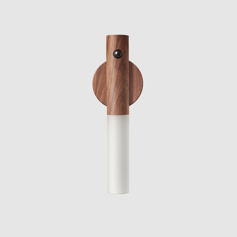 Motion Sensor LED Rechargeable Night Light with Wooden Design