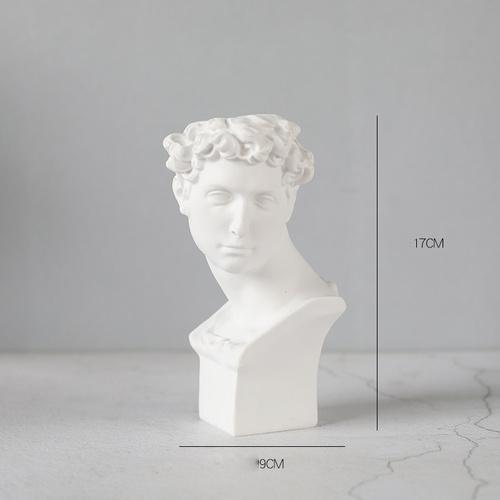 Neoclassical Greek Head Resin Vases and Planters