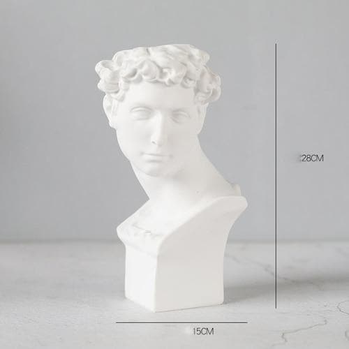 Neoclassical Greek Head Resin Vases and Planters