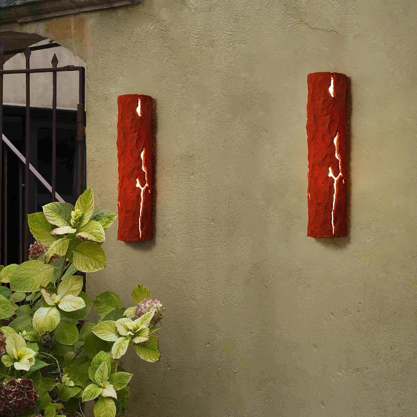 Outdoor Wall Light IP65 Waterproof Premium Resin Faux Rock Finish