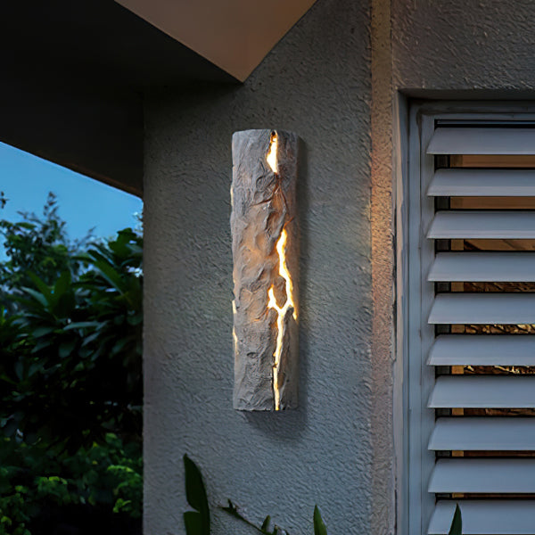 Outdoor Wall Light IP65 Waterproof Premium Resin Faux Rock Finish