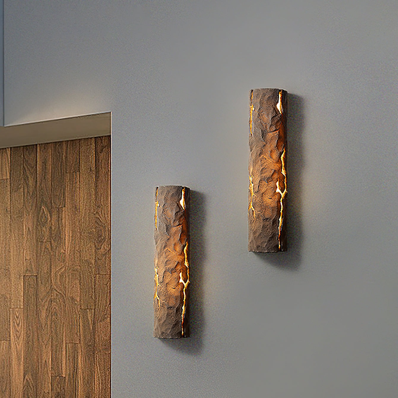 Outdoor Wall Light IP65 Waterproof Premium Resin Faux Rock Finish
