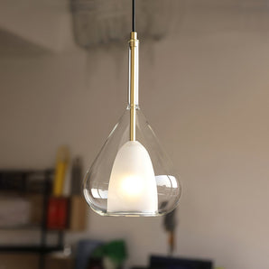 Pendant Lamp Clear Raindrop Design with Starlight Effect - Nordic Style