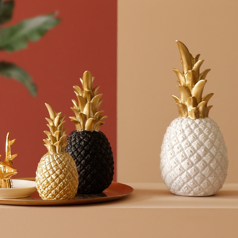 Pineapple Fruit Shape Nordic Home Decor - Golden Resin Ornament