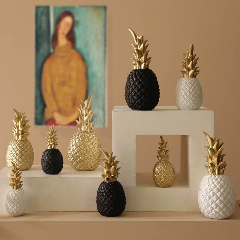 Pineapple Fruit Shape Nordic Home Decor - Golden Resin Ornament