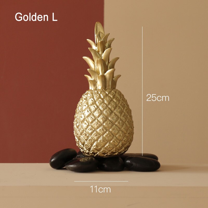 Pineapple Fruit Shape Nordic Home Decor - Golden Resin Ornament
