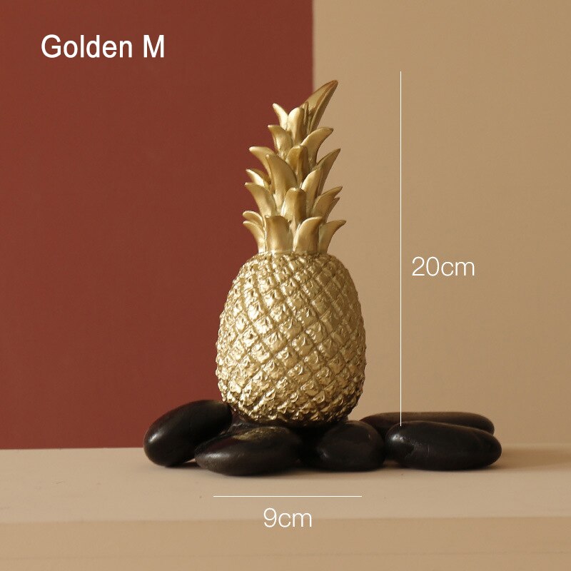 Pineapple Fruit Shape Nordic Home Decor - Golden Resin Ornament