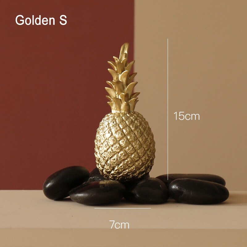 Pineapple Fruit Shape Nordic Home Decor - Golden Resin Ornament